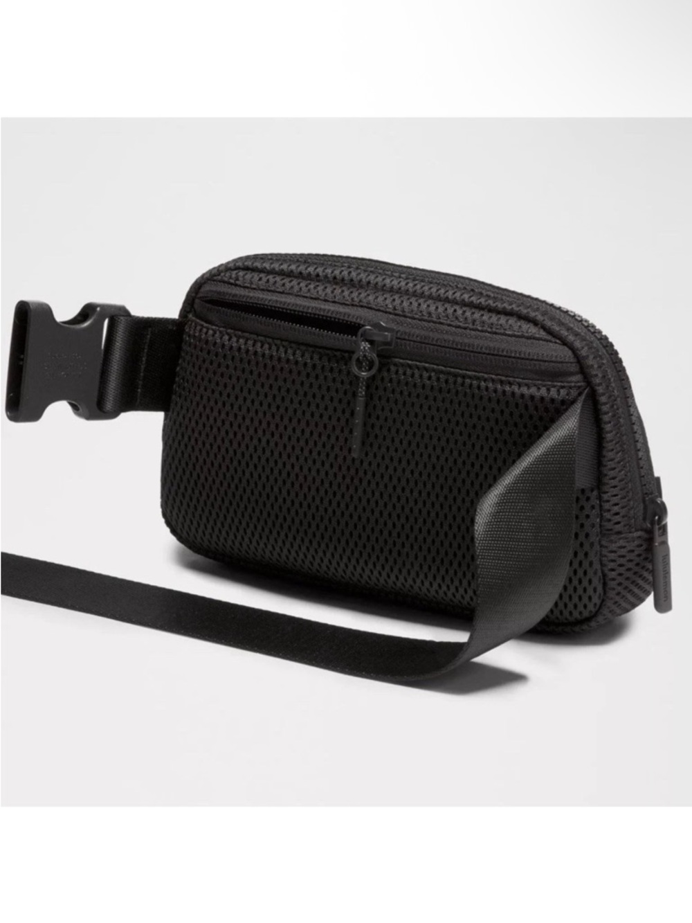 lululemon athletica Black Mesh Belt Bag - Minimalist Waist Pack - Picture 3 of 5